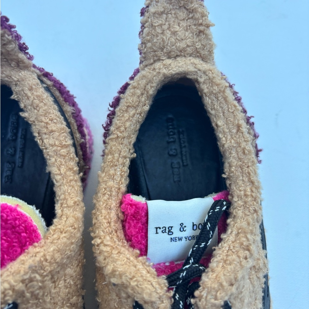Rag and Bone Retro Runner Shearling Sherpa Sneakers - Picture 5 of 6